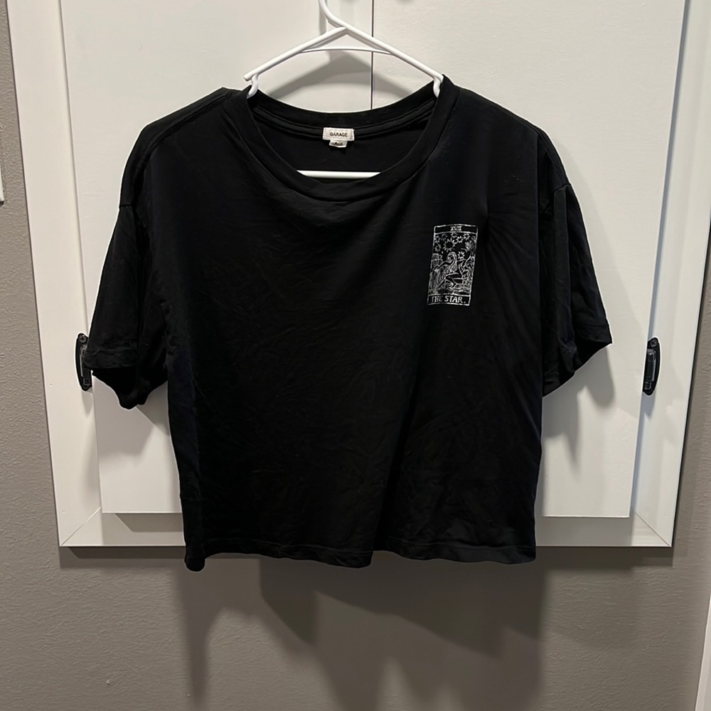 Black crop top from garage size M